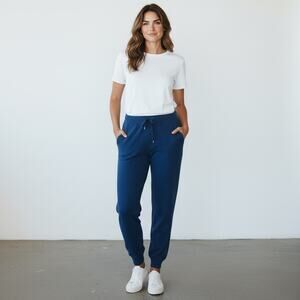 Brunello Cucinelli 100% Cashmere Monili Drawstring Jogger Pants in Blue